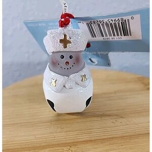 Jingle Buddies Snowlady Nurse Jingle Bell Christmas Ornament 2.5" New‎